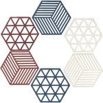 Dessous de plat en silicone pour casseroles et po�les, faciles � accrocher et � ranger, r�sistants � ...