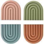 Dessous de plat silicone, maniques en silicone, dessous de plats, protecteurs de po�les color�s, r�sistance ...