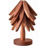 Dessous de verre en bois en forme d'arbre avec support, lot de 4, dessous de plat de cuisine pliable ...