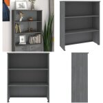 Vidaxl - dessus de buffet hamar gris fonc 85x35x100 cm bois de pin - meuble de rangement - buffet - ...
