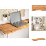 Dessus de bureau marron clair bois chne massif rectangulaire - dessus de bureau - plan de travail - ...