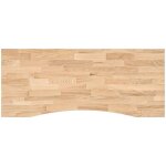 Vidaxl - dessus de bureau non trait bois massif de chne rectangulaire