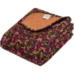 Dessus de lit matelass� � motifs v�g�taux violet 240x220 cm