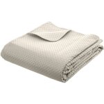 Dessus de lit dolce beige lin 260x240cm - atmosphera cr�ateur d'int�rieur