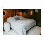 Dessus de lit effet fourrure 'orso' - 130x160cm - gris