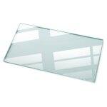 Dessus - plateau de table - dessus rectangulaire en verre tremp transparent ? 120 x 60 cm ? esg