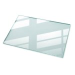 Dessus - plateau de table - dessus rectangulaire en verre tremp transparent ? 120 x 80 cm ? esg