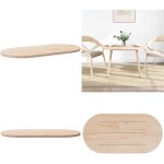Dessus de table 100x50x2, 5 cm bois de pin massif ovale - dessus de table - plateau de table - bois de ...