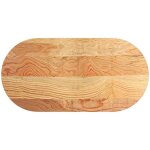 Dessus de table 100x50x2 cm bois de chne massif ovale vidaxl