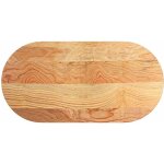 Dessus de table 100x50x4 cm bois de chne massif ovale vidaxl