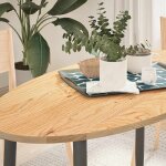 Dessus de table 120x60x2 cm bois de ch�ne massif ovale vidaxl
