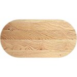 Dessus de table 120x60x4 cm bois de ch�ne massif ovale vidaxl