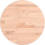Dessus de table 30x2, 5 cm rond bois massif de htre vidaxl