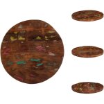 Dessus de table � 40x1, 5 cm rond bois massif de r�cup�ration - plateau de table - dessus de table - ...