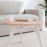 Dessus de table 60x1, 5 cm rond bois massif de htre vidaxl