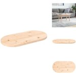 Dessus de table 60x30x2, 5 cm bois de pin massif ovale - dessus de table - plateau de table - bois de ...