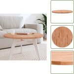 Dessus de table �70x2, 5 cm rond bois massif de h�tre - dessus de table - table basse - bois massif - ...