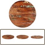 Dessus de table ø 80x1, 5 cm rond bois massif de récupération - dessus de table - plateau de table - ... Dessus de table ø 80x1, 5 cm rond bois massif de récupération - dessus de table - plateau de table - ...