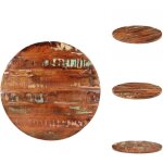 Dessus de table  80x1, 5 cm rond bois massif de rcupration - dessus de table - plateau de table - ...