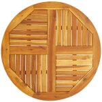 Dessus de table �80x2, 2 cm rond bois massif d'acacia - vidaxl