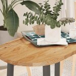Dessus de table 80x40x2 cm bois de chêne massif ovale - vidaxl Dessus de table 80x40x2 cm bois de chêne massif ovale - vidaxl