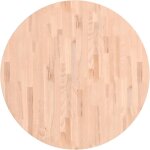 Dessus de table 90x1, 5 cm rond bois massif de htre vidaxl