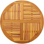 Dessus de table �90x2, 2 cm rond bois massif d'acacia - vidaxl