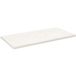 Dessus de table blanc 100x50x2, 5 cm bois de pin massif