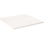 Dessus de table blanc 70x70x2, 5 cm bois de pin massif Dessus de table blanc 70x70x2, 5 cm bois de pin massif
