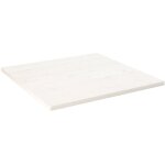 Dessus de table blanc 90x90x2, 5 cm bois de pin massif