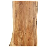 Dessus de table bois d'acacia massif 100x(50 - 60)x2, 5 cm, brun, 286331