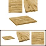 Dessus de table bois de chêne massif carré 44 mm 80x80 cm - dessus de table - plateau de table - bois ... Dessus de table bois de chêne massif carré 44 mm 80x80 cm - dessus de table - plateau de table - bois ...