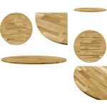 Dessus de table bois de chêne massif rond 23 mm 700 mm - dessus de table - plateau de table - bois de ... Dessus de table bois de chêne massif rond 23 mm 700 mm - dessus de table - plateau de table - bois de ...