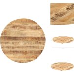 Dessus de table bois de manguier solide rond 25 - 27 mm 60 cm - dessus de table - plateau de table - ...