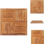 Dessus de table bois de teck solide carré 90x90x2, 5 cm - dessus de table - plateau de table - bois de ... Dessus de table bois de teck solide carré 90x90x2, 5 cm - dessus de table - plateau de table - bois de ...