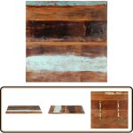 Dessus de table carr 80x80 cm 25 - 27 mm bois de rcupration - plateau de table - dessus de table - ...