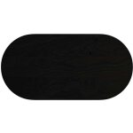 Dessus de table marron fonc� 100x50x4cm bois ch�ne massif ovale vidaxl