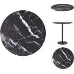 Dessus de table noir �40x0, 8cm verre tremp� avec design marbre - dessus de table - dessus de table de ...