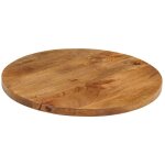 Dessus de table?plateau de table?dessus de bureau � 50x2, 5 cm rond bois de manguier massif cfw56160
