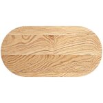 Dessus de table?plateau de table?dessus de bureau 80x40x4 cm bois de ch�ne massif ovale cfw32714
