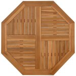 Dessus de table?plateau de table?dessus de bureau 90x90x2, 5 cm octogonal bois de teck massif cfw48437 ...