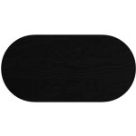 Dessus de table?plateau de table?dessus de bureau marron fonc� 100x50x4cm bois ch�ne massif ovale cfw29205 ...