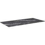 Dessus de table?plateau de table?dessus de bureau noir 100x50 cm 6 mm verre tremp� design marbre cfw75952 ...