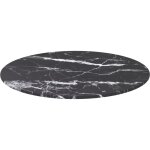 Dessus de table?plateau de table?dessus de bureau noir 50x0, 8cm verre tremp avec design marbre cfw29680 ...