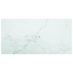 Dessus de table - plateau de table de remplacement blanc 100x50 cm 6 mm verre tremp� design marbre 341979 ...