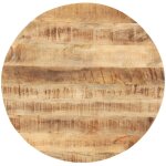 Dessus de table - plateau de table de remplacement bois de manguier solide rond 25 - 27 mm 40 cm 112527 ...