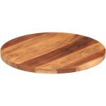 Dessus de table - plateau de table de remplacement bois massif d'acacia rond 25 - 27 mm 50 cm 517831