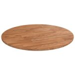 Dessus de table - plateau de table de remplacement rond marron clair �40x1, 5 cm bois ch�ne trait� 543690 ...