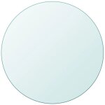 Dessus de table - plateau de table de remplacement ronde en verre tremp� 900 mm 552392