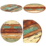 Dessus de table rond 50 cm 15 - 16 mm bois de rcupration - dessus de table - plateau de table - bois ...